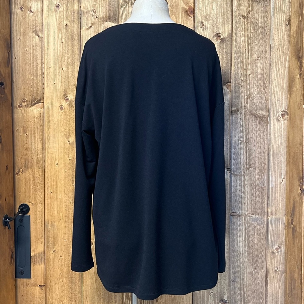 Banana Republic XL Black Long Sleeve Shirt Closet Staple Casual Loungewear - Picture 5 of 8